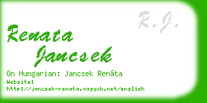 renata jancsek business card