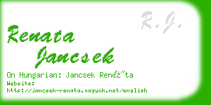 renata jancsek business card